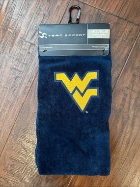 WVU Embroidered Golf Towel NWT